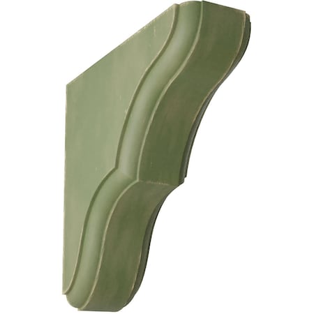 Ekena Millwork 1 3/4"W x 5 1/2"D x 5 1/2"H Stratford Wood Vintage Decor Bracket, Restoration Green BKTWD02X06X06STGR